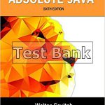Absolute Java 6th Edition Savitch Test Bank