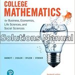 College Mathematics for Business Economics Life Sciences and Social Sciences 14th Edition Barnett Solutions Manual
