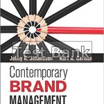 Contemporary Brand Management 1st Edition Johansson Test Bank