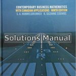 Contemporary Business Mathematics Canadian 9th Edition Hummelbrunner Solutions Manual