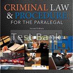 Criminal Law and Procedure for the Paralegal 2nd Edition Bevans Test Bank