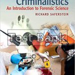 Criminalistics An Introduction to Forensic Science 12th Edition Saferstein Test Bank