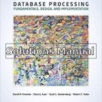 Database Processing Fundamentals Design and Implementation 15th Edition Kroenke Solutions Manual