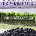 Design and Analysis of Experiments 8th Edition Montgomery Solutions Manual