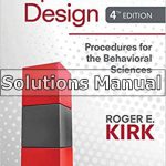 Experimental Design Procedures for the Behavioral Sciences 4th Edition Kirk Solutions Manual