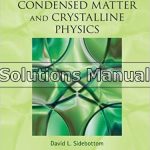 Fundamentals of Condensed Matter and Crystalline Physics 1st Edition Sidebottom Solutions Manual