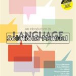 Introduction to Language Australia and New Zealand 8th Edition Fromkin Solutions Manual