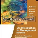 Introduction to Management Science 13th Edition Anderson Solutions Manual