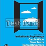 Invitation to Psychology 7th Edition Wade Test Bank