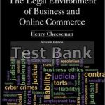 Legal Environment of Business and Online Commerce 7th Edition Cheeseman Test Bank