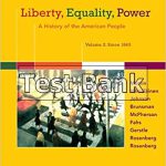 Liberty Equality Power A History of the American People Volume 2 Since 1863 7th Edition Murrin Test Bank