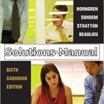 Management Accounting Canadian 6th Edition Horngren Solutions Manual