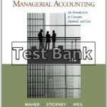 Managerial Accounting An Introduction to Concepts Methods and Uses 11th Edition Maher Test Bank