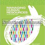 Managing Human Resources canadian 7th Edition Belcourt Solutions Manual