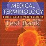 Medical Terminology for Health Professions 6th Edition Ehrlich Test Bank