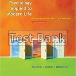 Psychology Applied to Modern Life Adjustment in the Century 21st Edition Weiten Test Bank