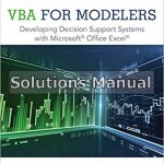 VBA for Modelers Developing Decision Support Systems with Microsoft Office Excel 5th Edition AlBright Solutions Manual